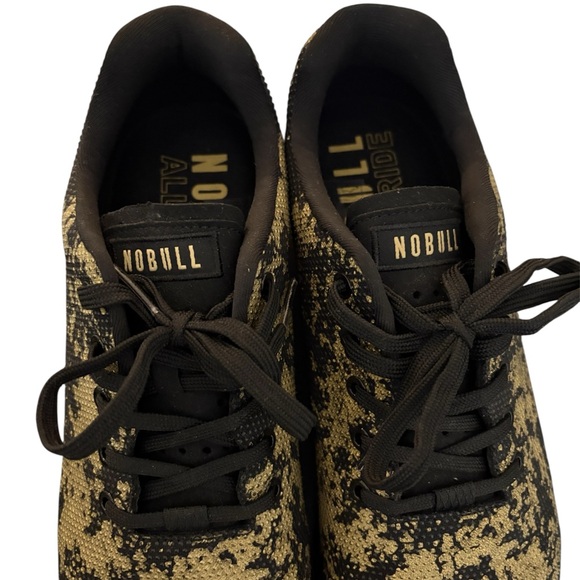 NOBULL Men's Pride Trainer Weightlifting Gym Shoe Sneaker Black Gold Splatter 13 - Picture 3 of 9